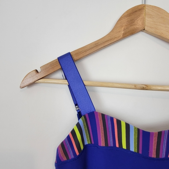 LULULEMON | Adjustable Strap Stripe Purple Tank Top Size 4 - Picture 2 of 3